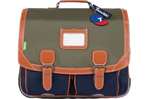 Tann's Axel Cartable 38 cm Les Signatures Axel Kaki/Bleu Garçon (lot de 1)