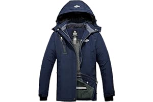 Wantdo Femme Manteau d'hiver Snowboard Outdoor Parka Randonnée Grande Taille Veste de Pluie Imperméable Blouson de Ski Décontracté Coupe-Vent