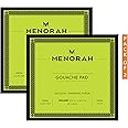 MENORAH – Square Gouache Loose Sheets/pad –240 GSM– Glued end –(15.0cm x15.0cm)- 20 Sheets / 40 Pages- Acid Free Sketchbook &