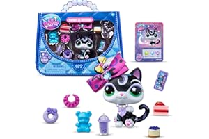 Littlest Pet Shop Series 4 Sweet And Stylish Collection Deluxe Siamese | Contains 1 LPS Mini Pet Toy 9 Accessories 1 Collector Card And 1 Virtual Code | Collectable Toys For Girls And Boys