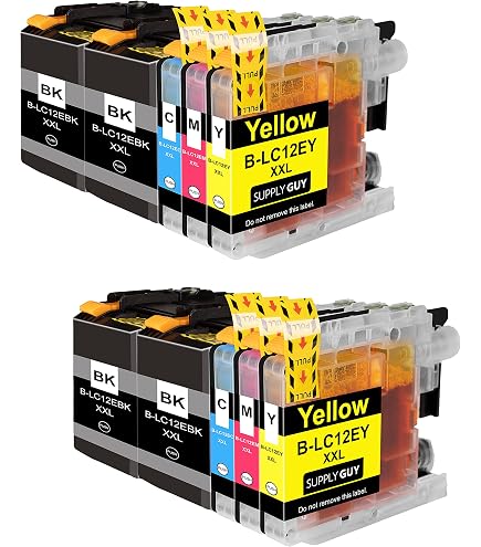 LCL Kompatible Tintenpatronen Set Für Brother MFC-J6925DW – LC-12E XXL High Yield (2x Schwarz, 1x Cyan, 1x Magenta, 1x Gelb)