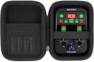 co2CREA Hard Storage Carry Travel Case for Zoom PodTrak P2 Portable Podcast Recorder(Case Only,Without Recorder)