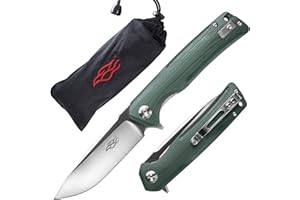 Firebird Ganzo FH91-GB Coltello Pieghevole Tascabile D2 Lama in Acciaio Manico G10 con Clip per Attività Ricreative All'aperto Caccia Pesca Coltello da Campeggio - Verde