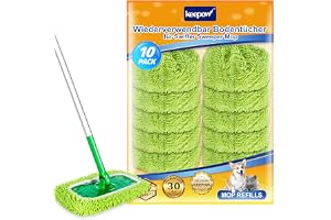 10 gröna chenille-tygöverdrag för Swiffer Sweeper