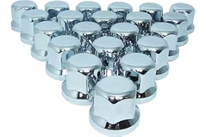 Promo Link - 80 copribulloni universali in pelliccia antigraffio, 33 mm, cromati