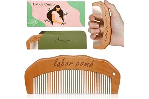 Arrozon födelsekam för kvinnoarbete, träarbetskam naturligt arbete och leveransbehov, förlossningskammar arbete gåvor för gravida kvinnor, träkam baby shower gåvor (designad för mammor)