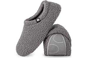 VeraCosy Damen Memory Foam Filz Hausschuhe Geschlossener Ferse Pantoffeln Mit Polarvlies-Futter