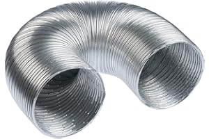 STEINBERG14 120mm / 1.5m Tubo Flessibile di Scarico in Alluminio - Tubo di Ventilazione Uscita Scarico Elemento Sistema di Alimentazione Aria Calda