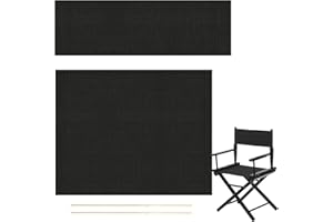 Cloudpower Directors Chair Covers 1 Set Chair Replacement Canvas Replacement Seat and Back Covers for Casual Seat Folding Makeup Director Movie Chairs Home Garden Outdoor(Black)