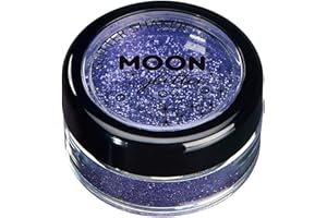 Secoueurs à paillettes fines par Moon Glitter (Paillette Lune) – 100% de paillettes cosmétique pour le visage, le corps, les ongles, les cheveux et les lèvres - 5g - Lavende
