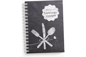 ‎KIPITAN Kipitan Meine Lieblingsrezepte: TAFEL - Rezeptbuch zum selberschreiben, selbst gestalten, reinschreiben und wieder kochen für 33 Rezepte (DIN A5, Ringbindung mit Register & Inhaltsverzeichnis)