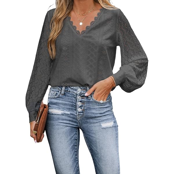 GORGLITTER Damen Sweatshirt Mit Spitzen-Patchwork & Raglanärmeln – Lässiges Langarmshirt Aus Weichem Stoff, Rundhals
