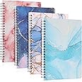 Zuimei 4 Pack A5 Spiral Notebooks Bound Hardcover Notebook 160 Pages Hardback Marble Ruled Lined Journal Notepad, Waterproof Notebook for Student Office School Supplies