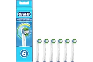Oral-B Precision Clean Brossettes De Rechange Clean Maximiser Pour Brosse À Dents Électrique Jusqu’À 100 % D’Élimination De La Plaque Dentaire, Pack De 6
