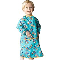 Set De 3 Bavoirs à Manches Longues Pour Bébé 0-3 Ans | Imperméable, Poche Récupératrice, Motifs Doux Pastel - 6