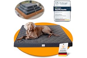 SYMPATIERISCH Orthopädisches Hundebett [Wasserdicht] - Die neue Lieblings-Hundematte deiner Fellnase, Rutschfestes Hundekissen, Hundekörbchen, Hundekorb, Bezug waschbar | Kleine bis große Hunde | 130x120x9 cm
