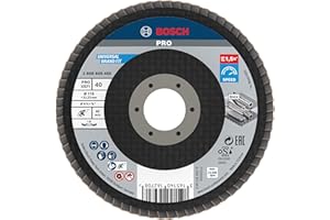 Bosch 2608605450 - Disco lamellare per metallo "Best for metal" per smerigliatrice angolare, Grana 40, ø disco 115 mm, Bombato