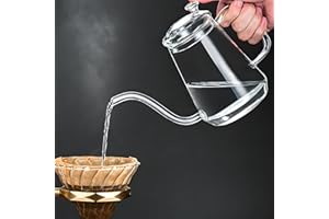 Bollitore per Caffè, Taxually 250ml Caffettiera in Acciaio Inox Bollitore Collo di Cigno Lungo con Coperchio Tè Dispenser per Caffetteria, Cucina, Casa