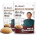 Dr. Aeran's Diabetes Friendly Keto King Atta, 2Kg, Ultra Low Carb, Low GI Atta for Sugar Release Control, Diabetic Atta For Diabetic Care, High Fiber Flour, Sugar Control Keto Atta