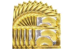 KAIYOCA 24k Gold Eye Treatment Masks 25 Pairs - Anti-Wrinkle & Dark Circle Therapy with Hyaluronic Acid, Under Eye Gel Pads for Puffiness & Firming