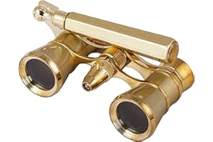 Binocolo da Teatro Levenhuk Broadway 325N, Tipo Lorgnette, Color Oro – con Luce LED e Impugnatura Allungabile