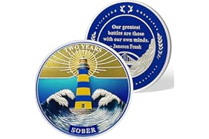 ‎ATSKNSK AtSKnSK 2 Jahr Nüchternheits Münze 1–10 Jahre Nüchternheits Münze Wiedergeboren HA NA AA Genesungssüchtige Chips Medaillons Narkotika Anonyme Alkoholiker Geschenke für Männer und Damen (2 Jahr)