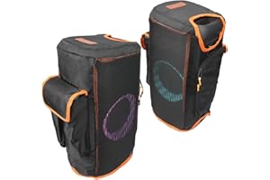 BXAXGX Schutzhülle für PartyBox On-The-Go Essential Speaker Shield, kratzfest, staubdichte Schale, passgenaue Lautsprecherjacke, atmungsaktive Netzhülle, mit Mikrofon-Aufbewahrungstasche (Partybox für