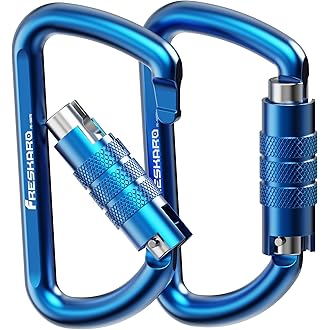 HEROCLIP Petit - Mousqueton Pivotant 3-en-1 Avec Crochet - Support 50 Lbs - Aluminium Aéronautique