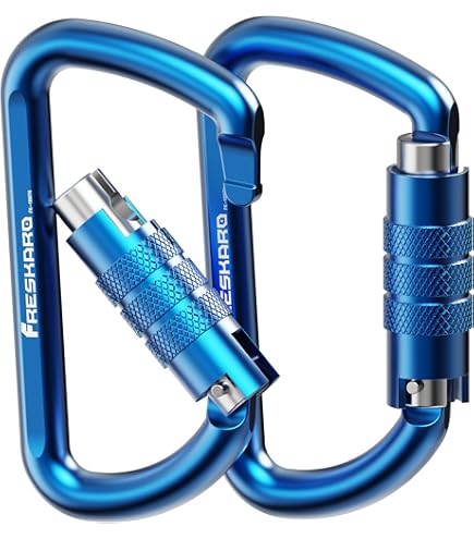 2 Moschettoni In Alluminio Con Chiusura A Vite - Multiuso Per Zaino, Tenda, Borraccia - Foto 8