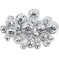 Uryxery Boules à facettes Mini 32 pièces, 4 Tailles 2 cm 3 cm 4 cm 5 cm, Boules Miroir pour déco gâteau et fête, rétro Disco réutilisable, Noël Anniversaire Sapin