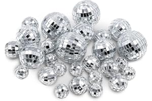 32 stycken discokulor i set, Naken mini discokula dekoration (2 cm/3 cm/4 cm/5 cm) För fest, tårtdekoration, jul, alla hjärtans dag