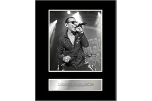 Iconic pics Photo dédicacée encadrée de Chester Bennington Linkin Park #2, 10 x 8 inches, Wall Art, Musique, Salle de séjour
