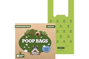 POGI'S PET SUPPLIES Pogi bolsas para excrementos de perro con asas – aroma fresco, grandes y herméticas – 900 bolsas