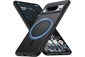 FNDMIL [NO.1 Magnetisch für Google Pixel 8 Pro Hülle mit MagSafe[Translucent Matt][Anti-Fingerabdruck][Militär Stoßfest] Hardcase mit Weich Silikon Handyhülle für Pixel 8 Pro Case Dünn 6.7'',Schwarz