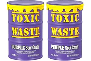 Toxic Waste Purple- Caramelos Super Acidos, varios sabores - 2 x 42g - Pack Laborawi