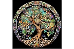DAISEN ART Tree of Life Paint by Numbers for Adults Beginners Tree of Life Adult Paint by Numbers Painting by Numbers for Adults Canvas Tree of Life for Gift Home Wall Decor 16‘’W x16''L
