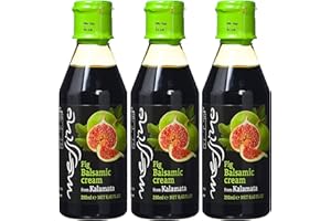 Messino Crema Balsámica de Higos, Pack 3 x 250 ml (750 ml) – Salsa Balsámica Natural sin Azúcares Añadidos, Artesanal, para Ensaladas, Marinadas y Cócteles