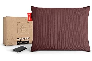 ‎MYHEATE Myheate Heizkissen Kabellos, Wärmekissen Elektrisch mit Akku, USB Wiederaufladbar, Infrarot Technologie, Heizkissen Rücken mit 3 Heizstufen, Gestrickt