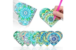 CharySim 6 Pcs Diamond Art Bookmarks Kits Arts and Crafts for Kids 6 7 8 9 10 Year Old Birthday Gifts Diamond Art Adults Kit Crafts Creative Activities for 11 12 13 14 15 Year Old Girls Presents Women