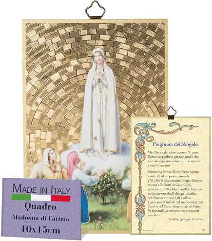 Fratelli Bonella – Cuadro De Madera Contorneado Vintage Ángel En El Puente 19x24 Cm – Hecho En Italia