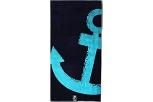 ‎JILDA-TEX jilda-tex Strandtuch 90x180 cm Badetuch Strandlaken Handtuch 100% Baumwolle Velours Frottier Pflegeleicht (Nordic Blue)