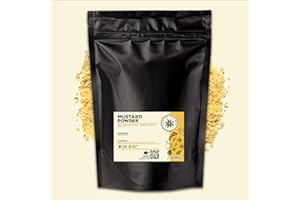 Nature Kitchen Mustard Yellow Ground 500G Seasoning Spices and Herbs. Gluten-Free and Vegan, Everyday Cooking Blends for Marinades, Sauces, Frying, Baking Or Grilling