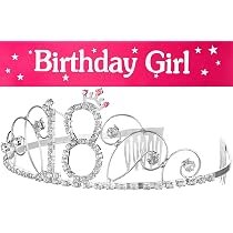 18. Geburtstag Krone & Strass-Schal Set – Geschenk & Deko Für Geburtstagsmädchen