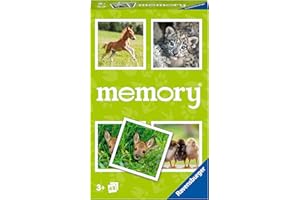 Ravensburger 22458 – Tierbaby Memory®, Le Jeu Classique pour Les Fans d'animaux, Jeu de mémoire pour 2 à 6 Joueurs à partir de 3 Ans