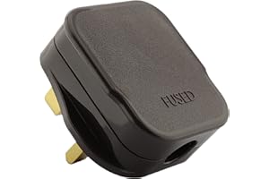 Art Deco Emporium 13 Amp Fused 3 Pin UK Mains Plug in Vintage Period Style Bakelite Dark Brown Part of the New eXalt V2.0 Brand. Standard UK 230Volt 13Amp Wall Plug