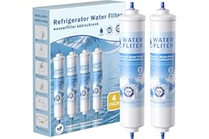 4 VILLAPOOL Wasserfilter Kühlschrank Ersatz für Samsung Kühlschrank Wasserfilter DA29-10105J, DA29-10105J HAFEX/EXP, DA99-02131B, WSF-100, EF9603, HAIER LG Inline-Kühlschrank