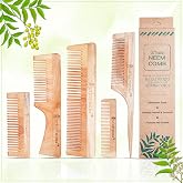 URBANMONK Neem Comb for Hair Growth | Wood Comb for Hai...