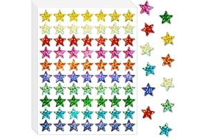 HIAOEY 2240 Pcs Star Stickers for Kids Reward, 10 Assorted Colorful Foil Star Stickers, Holographic Rainbow Stickers, Colorful Reward Stickers for Student Planner and School Classroom Teacher Supplies