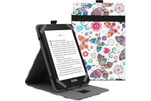 VOVIPO Funda Protectora Universal para Kindle Paperwhite Kobo eReader de 6 Pulgadas, Funda Folio Compatible con BQ Kobo Kindl