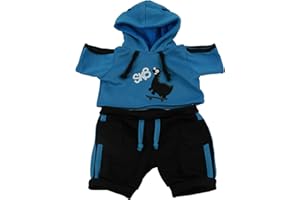 Teddy Tastic Dino Skate Board Outfit Dinosaur Skater Hoody & Joggers Fits 16" / 40cm Teddy Bears NEW Make a Bear Outfit Blue